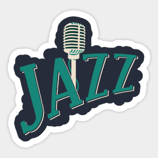 jazz lover with classic saxophone Sticker